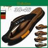 Leather Men Cow Shoes Genuine Sandals Mens Flip Flops Mens Casual Shoes Classic Massage Beach Slippers Antislip Summer
