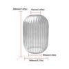 Striped Glass Lamp Shade  Lantern Shaped Decorative Cover Vertical Striped  Light Fixture