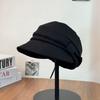 Fashion Hat pleated equestrian hat new sweet cool old money wind female Japanese summer and autumn versatile trendy hat showing face small cap