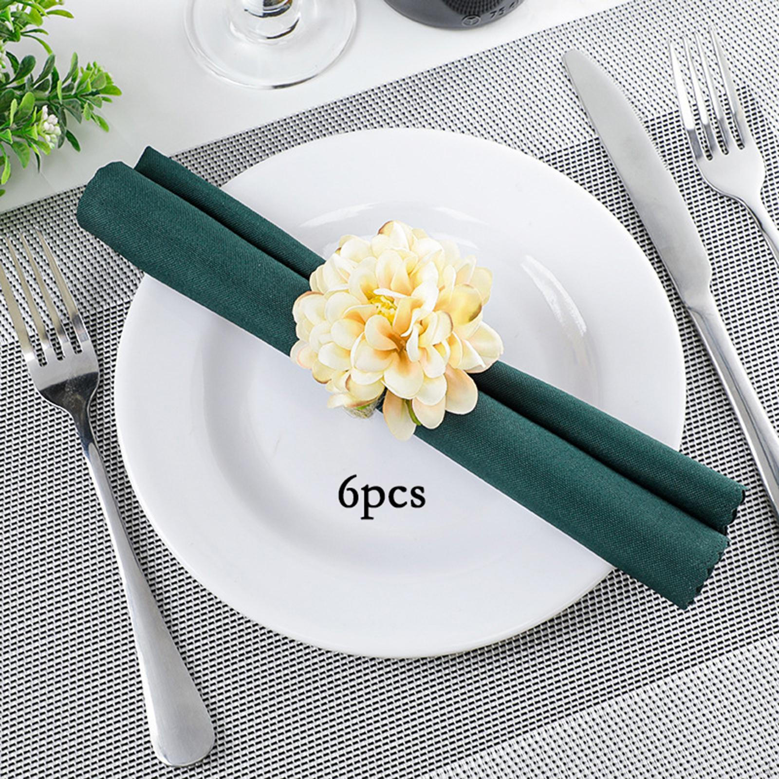 

6 колец для салфеток с пряжками для украшения праздничного стола Champagne