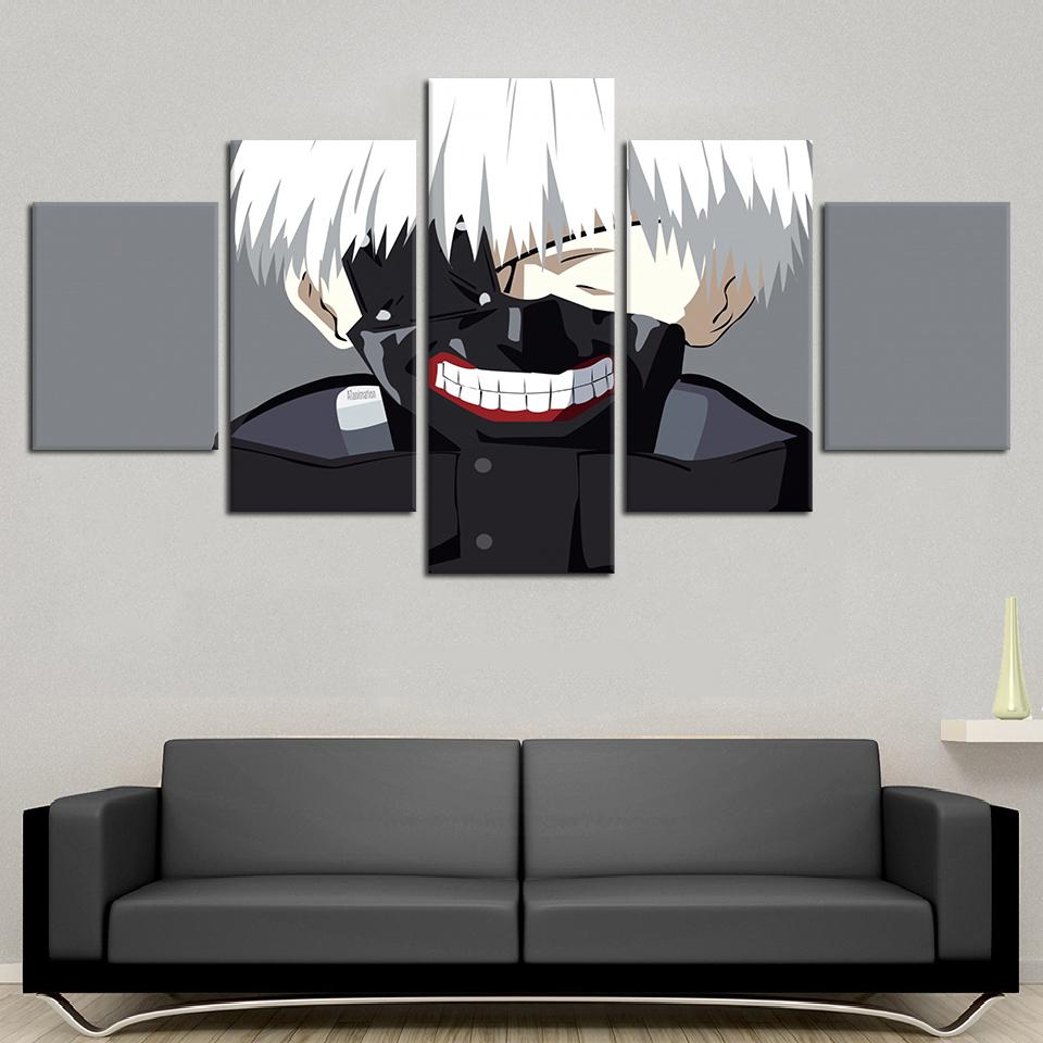 

Картина на холсте, современные 5 шт., Токио вурдалаки, анимационные картинки, печатные украшения для дома, постер для гостиной, горячая распродажа, настенное искусство