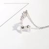 Beixi Hirschgeweih Halskette - Sterling Silber Hirsch Anhänger Schlüsselbein Kette für Damen - Elegantes und Exquisites Silber Schmuck Geschenk