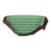 Gucci Interlocking Double G Printed Star Logo Zipper All Over Shoulder Crossbody Bag Children's Bag Cotton Waist Bag Children's Green