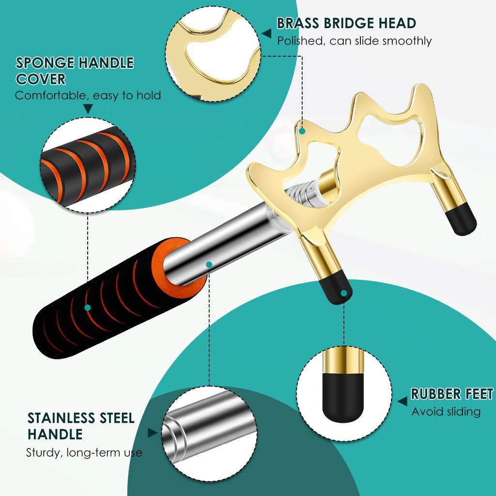 1 Set Retractable Billiard Bridge Stick Telescopic Billiards Pool Cue Bridge Stick with Replaceable Bridge Head Expandable Pool