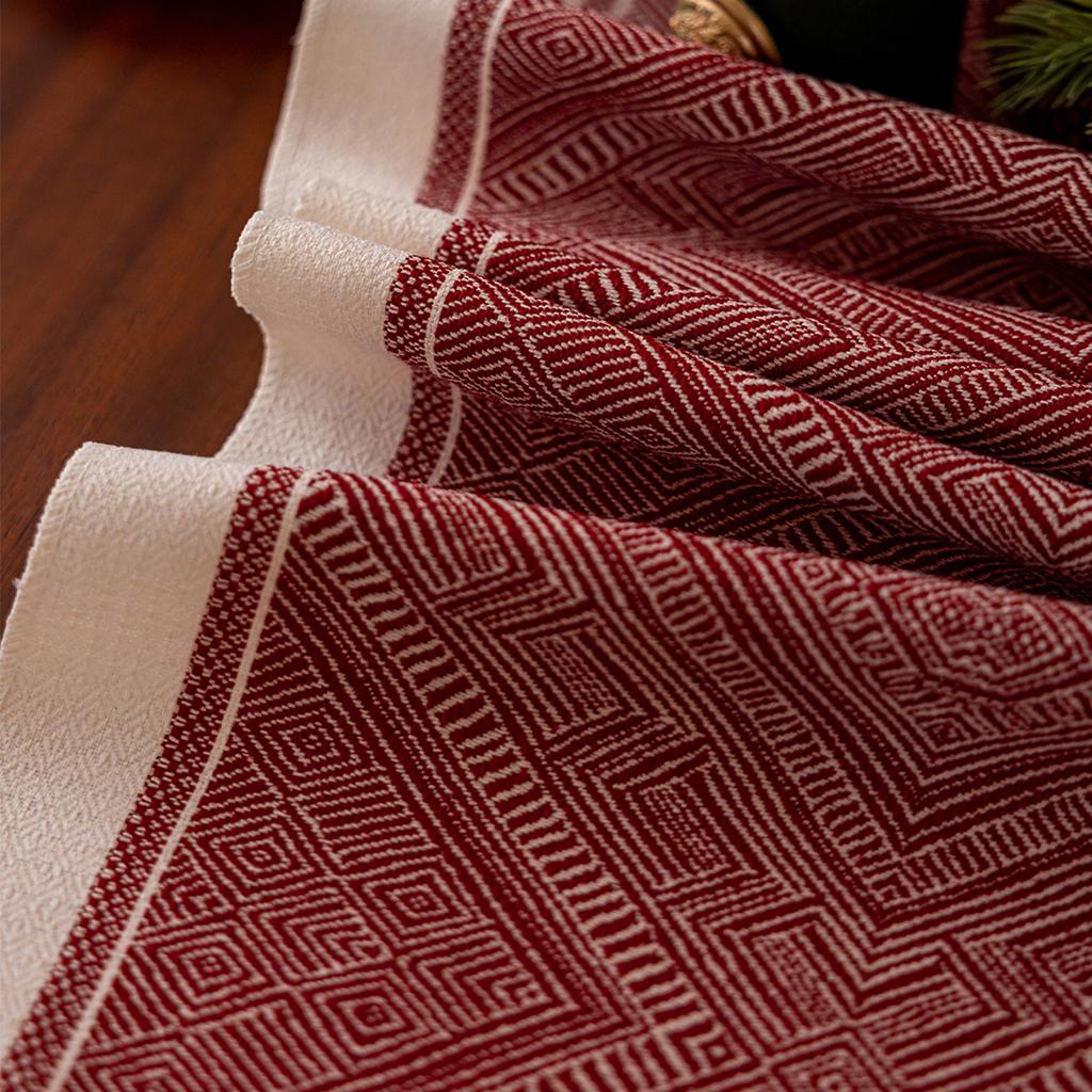 Christmas Fall Table Runner Soft Cotton Table Runner With Tassels Woven Macrame Home Living Room Table Decoration