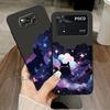 Schwarze Katze Sternennacht Hülle Handyhülle Case für Xiaomi Poco F8 F1 M5 C75 M3 M4 M7 Pro C50 X3 X4 X5 X7 Pro F3 C61 C71