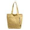 Solid Color Simple Large Capacity Lightweight Fashion Canvas Shoulder Tote Bag