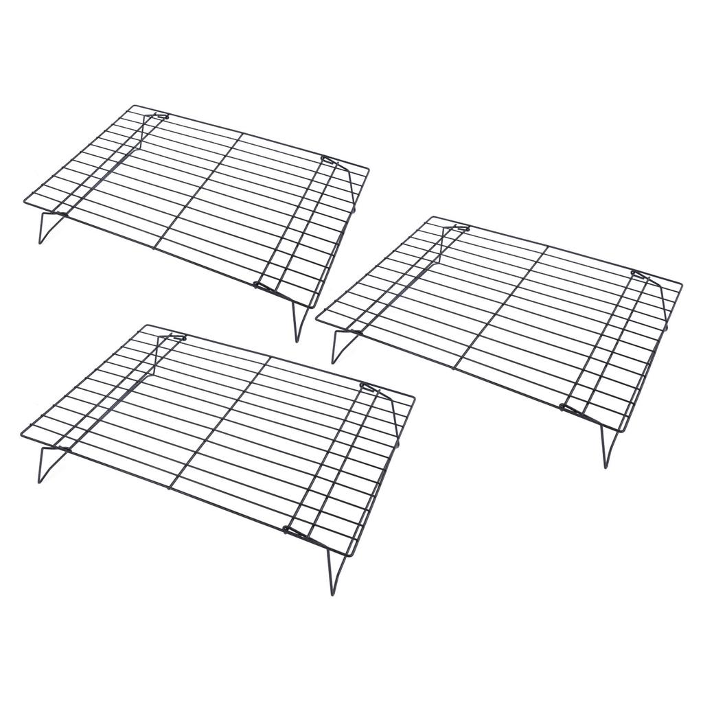 13 Inch Iron Baking Rack 3 Layer Non Stick Cooling Racks for Cooking Baking Cake Biscuits