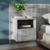 VidaXL Wall-mounted Bedside Table Sonoma Grey 816966