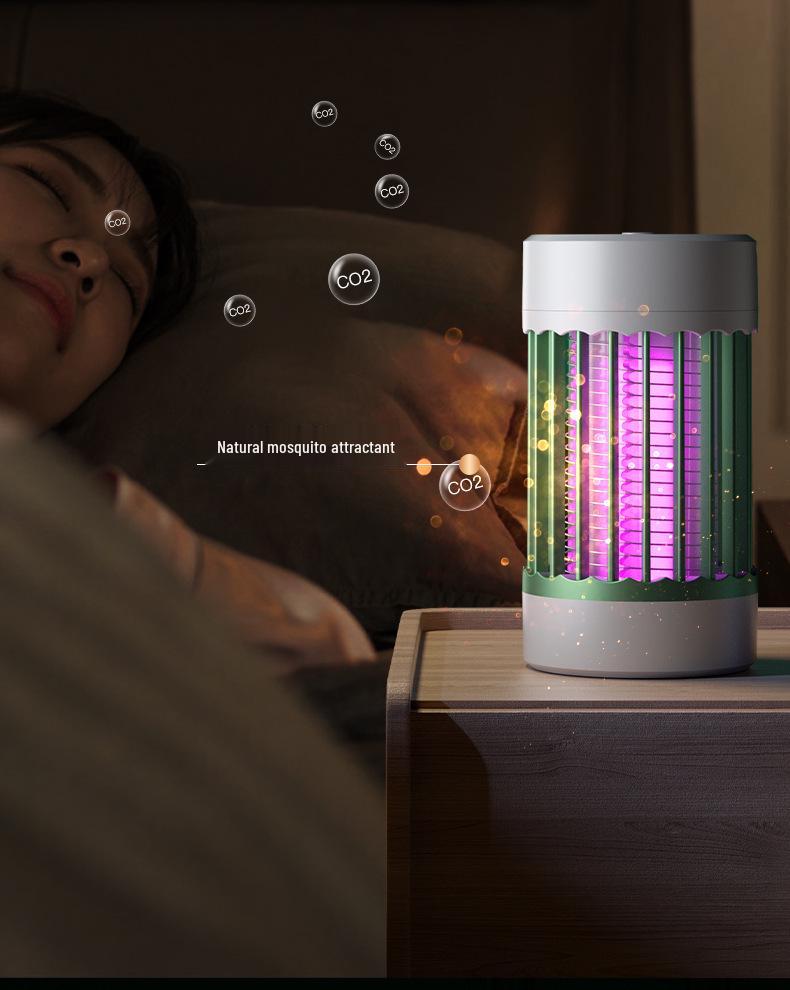 USB Rechargeable Mosquito Killer Lamp: Indoor/Outdoor Electric Shock Purple Light Photocatalyst Repellent & Night Light