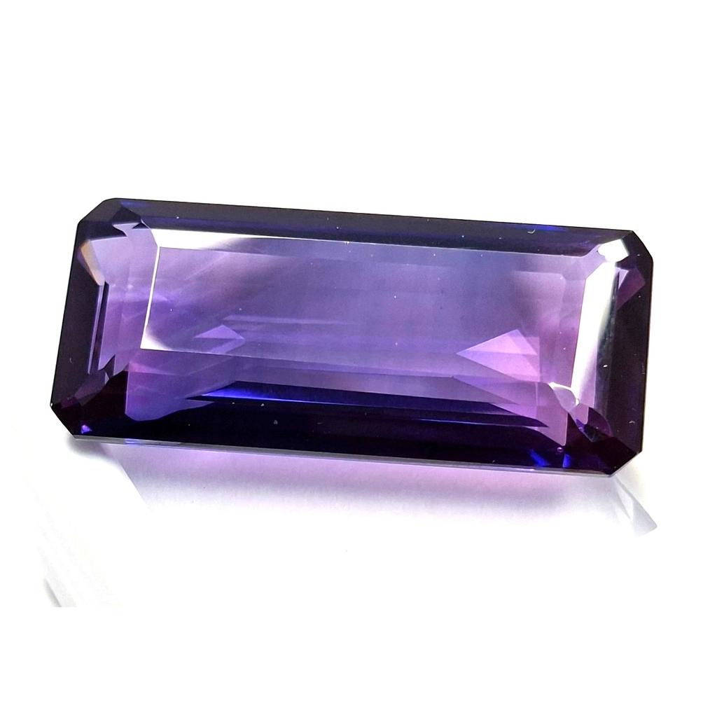Fabulous Purple Amethyst Natural Emerald Cut 45-47 Ct Certified Loose Gemstone