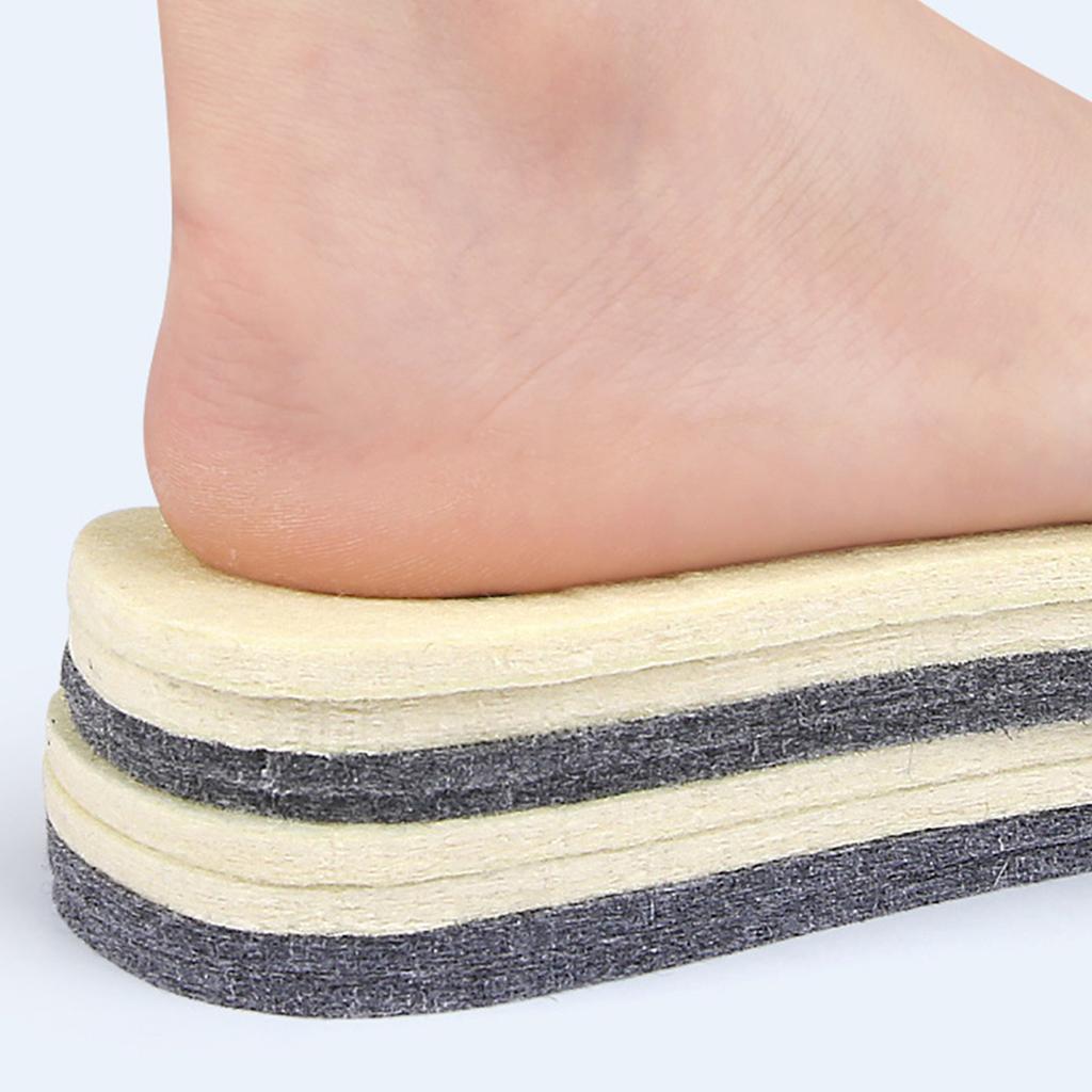 Natural Wool Insoles Men Women Winter Keep Warm Insole Soft Wool Thicken Shoepad Shoes Insert Thermal Shoe Pads
