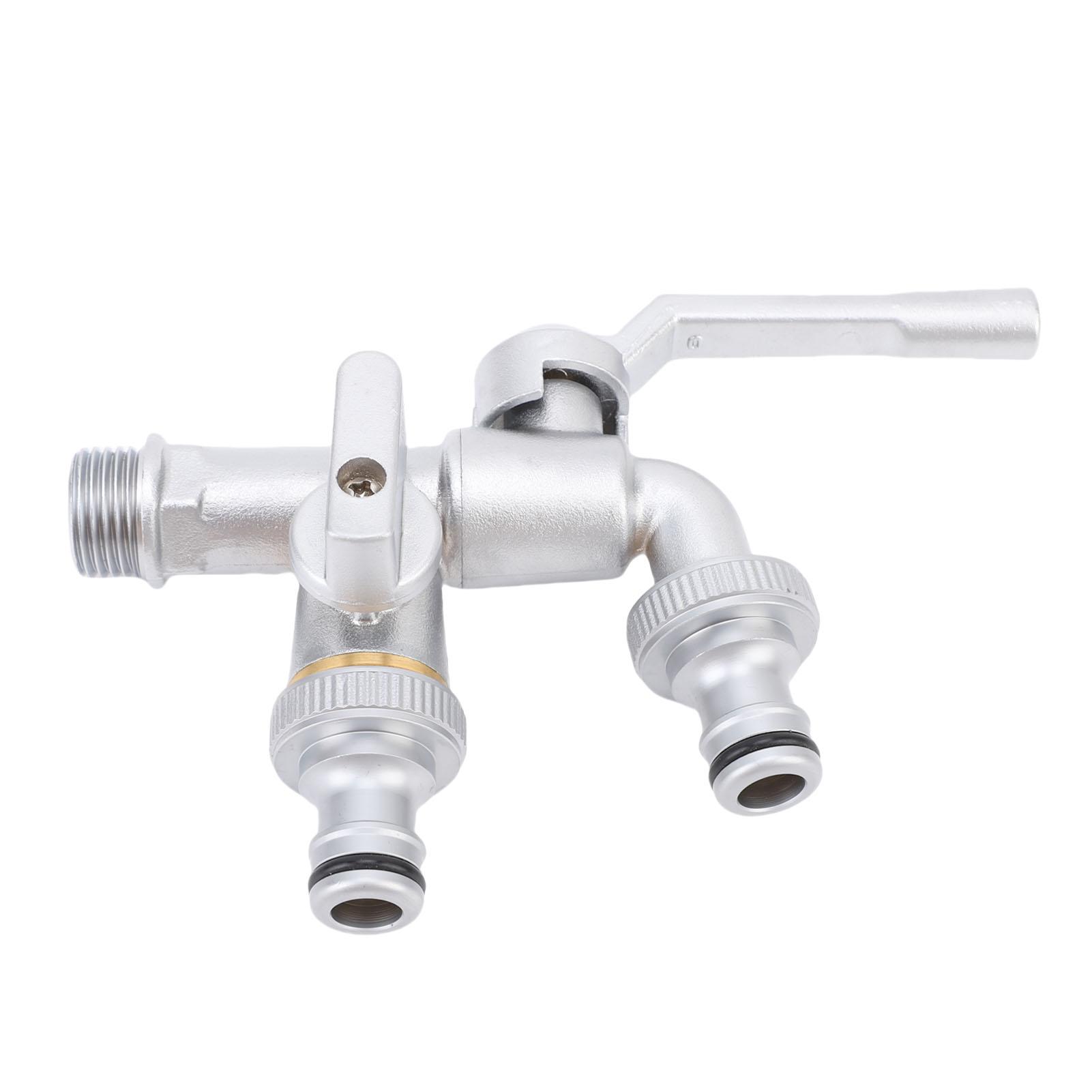 

Double Taps Water Faucet 1 2in Inlet 3 4in Outlet 1 in 2 Out Brass Outdoor Water Faucet Hose Splitter