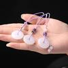 Unique White Jade Buckle Jade Keyrings Charm Vintage Phone Strap Chain Ornament