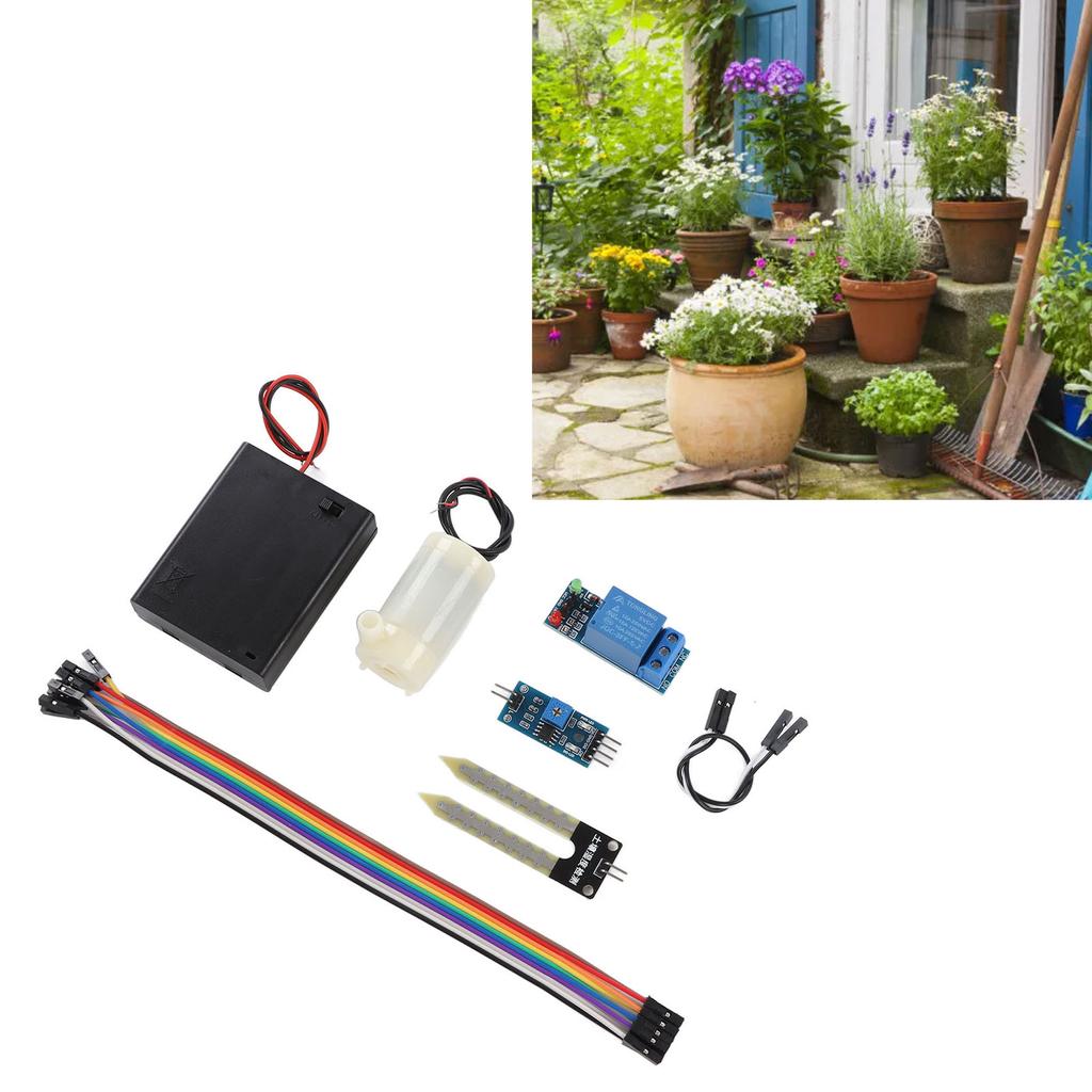 Pompă automată de udare a florilor Modul releu de irigare Modulul senzorului de umiditate a solului Linia de conectare K