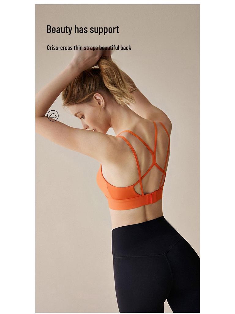 High-Impact Sports Bra with Shockproof Design and Supportive Back Padding