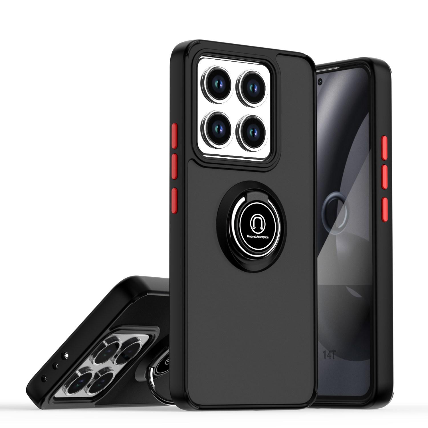 Armor Matte Case For Xiaomi 14T Pro G Cover Ring Magnetic Holder Stand Shockproof Coque Fundas For Xiaomi 14T Pro