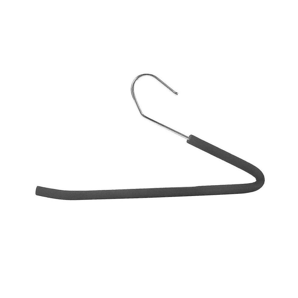 Open End Trouser Hangers Slack Pant Hanger with Non-slip Foam Coated Black 5-pack