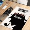 Custom Name Sherlock Holmes Printed Carpet Rug For Office Chair Living Room Bedroom Kitchen Room Decor Gifts