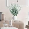24pcs of Artificial Eucalyptus Branches, Used As Fake Green Leaves for Weddings, Flower Arrangements, and Home Decor, with Realistic Leaves