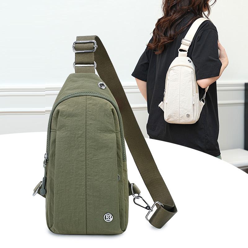 

Chest Bag Women s Large Capacity Shoulder Bag Men s Sports Crossbody Bag білий