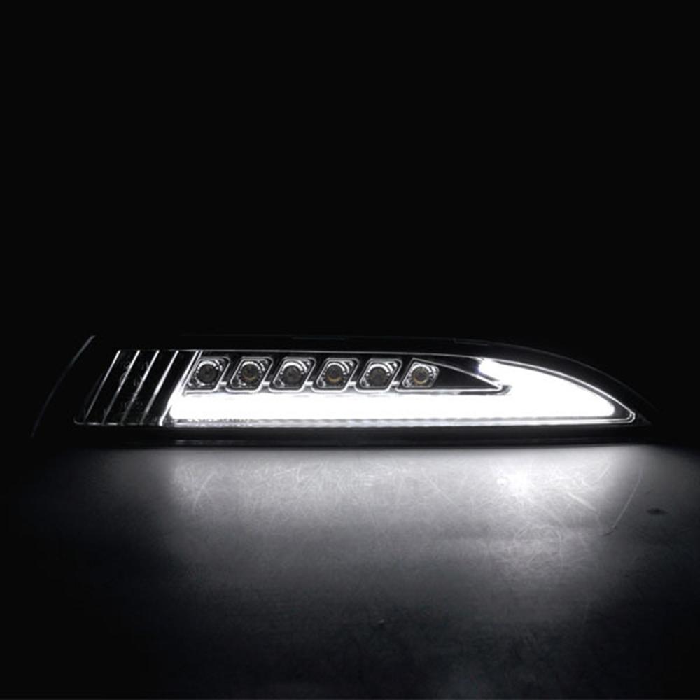 Pentru Volkswage VW Scirocco 2008-2013 Lampă de semnalizare laterală cu LED-uri față de mașină Semnalizatoare chihlimbar și lumini de zi DRL albe