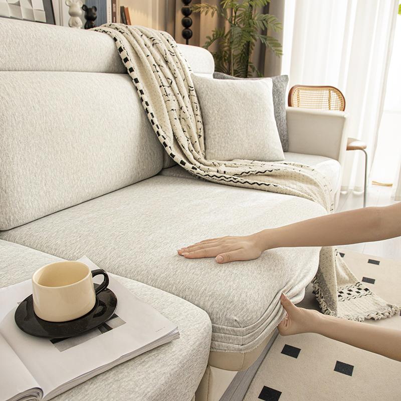 Thicken Jacquard Sofa Seat Cushion Covers,Stretch Sectional Couch Slipcover Furniture Protector For Kids, Pets Machine Washable