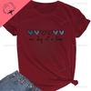 Casual printed Tshirt Day by Day heartshaped design shortsleeved roundneck top Unisexs and woUnisexs pure cotton tshirt