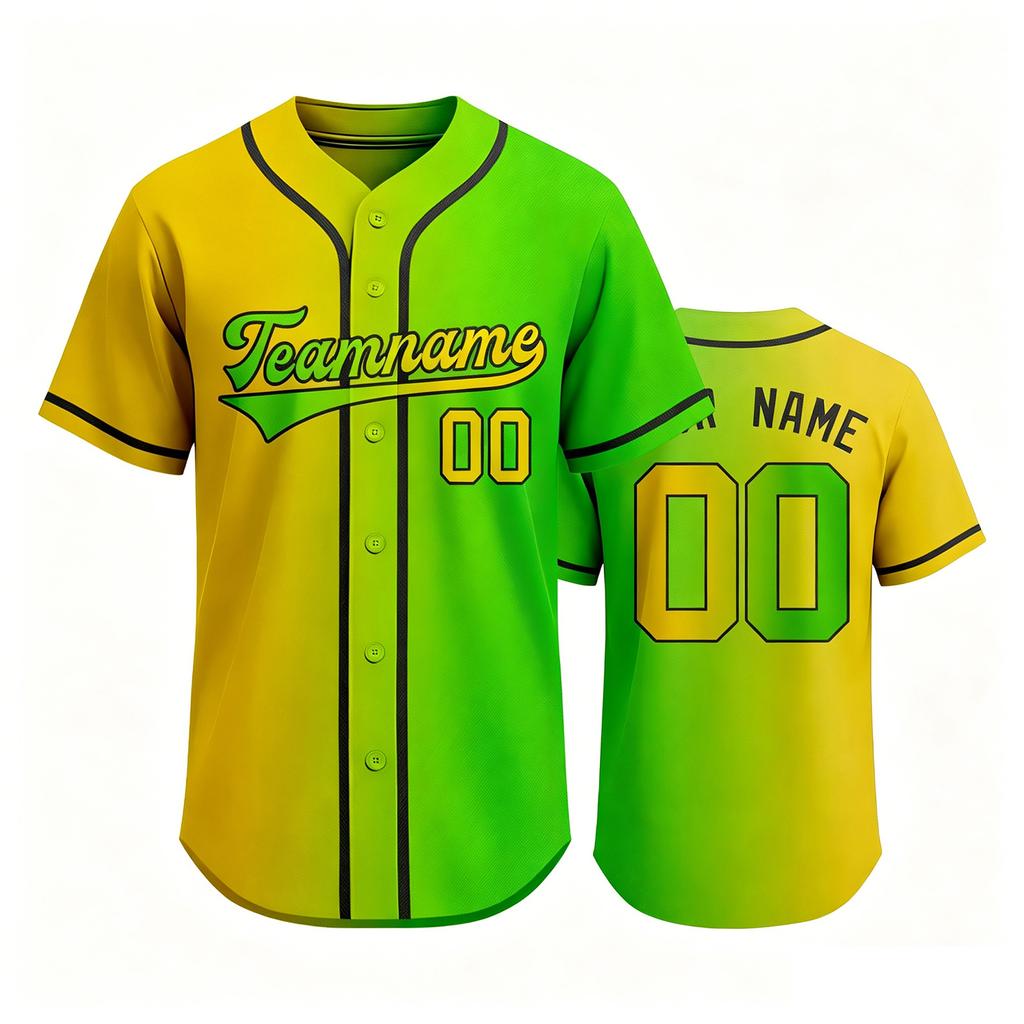 Customizable Baseball Jersey for Men and Women Button Down Front Short Sleeve Sports Shirt Team Name and Number Print Available