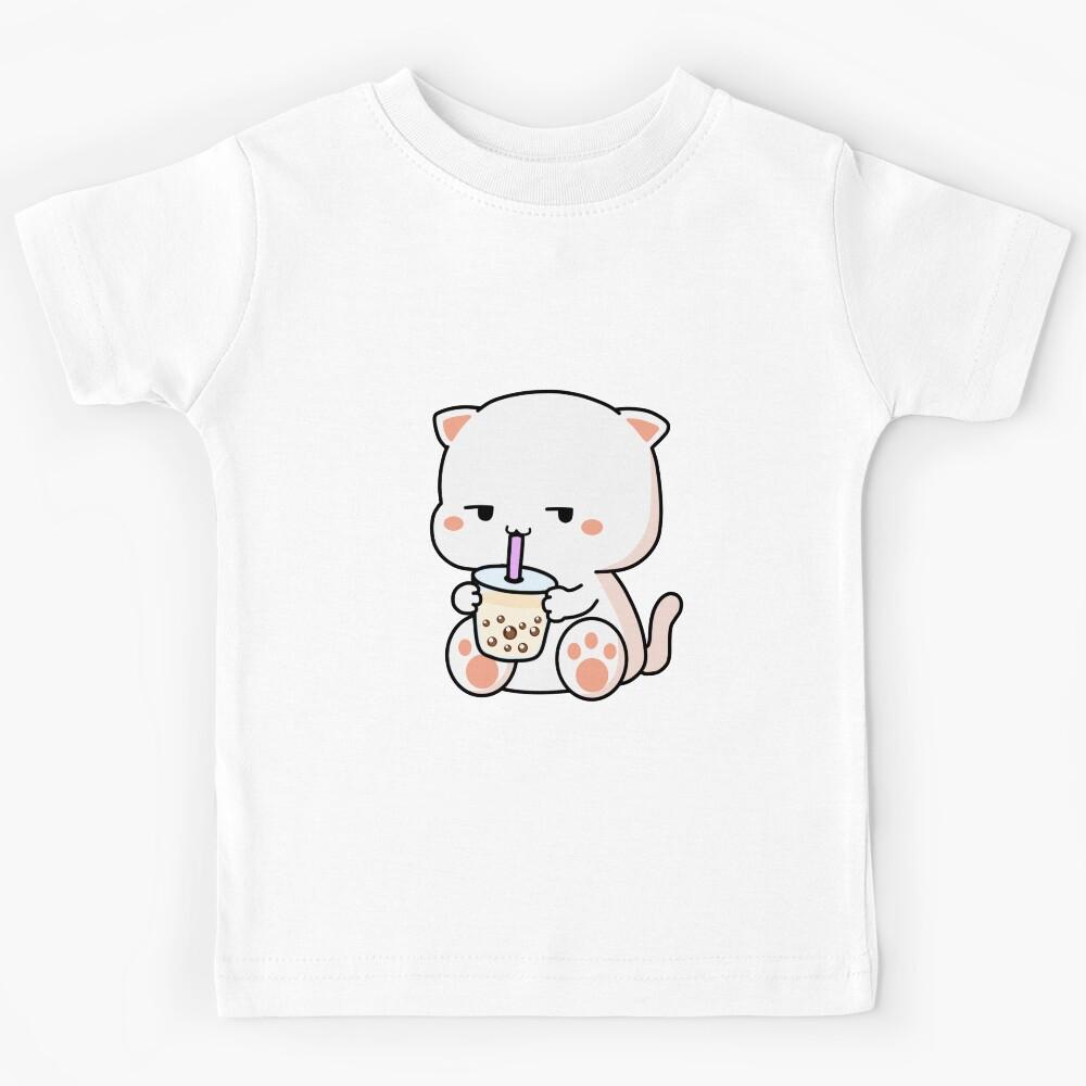 Kitty Loves Boba! Kids T-Shirt 100