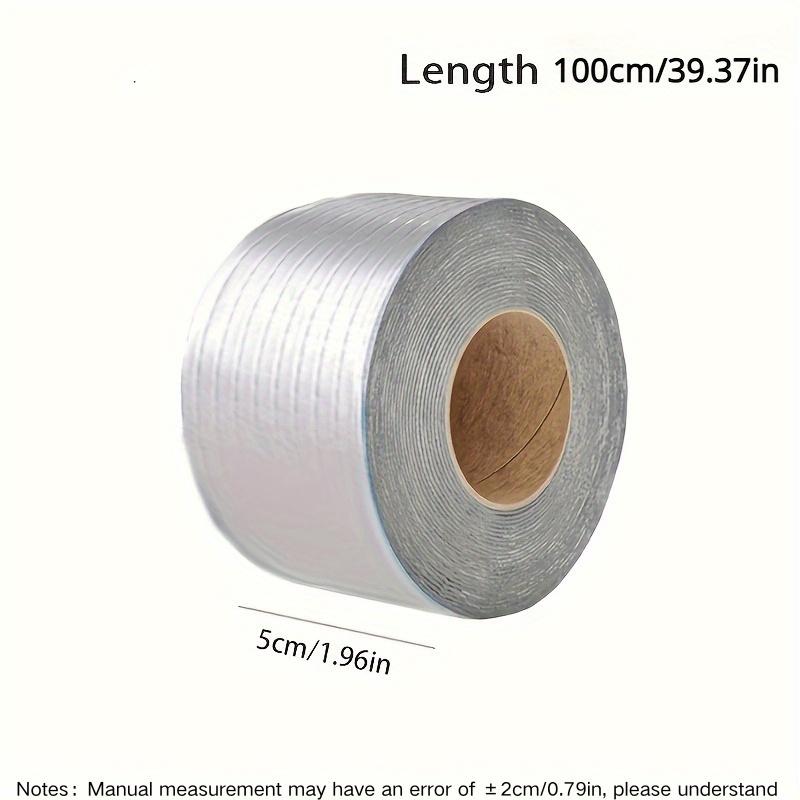 

1 Roll Butyl Adhesive Tape Waterproof Leak-proof Adhesive Tape Strong Leak-proof Stickers Sunscreen Roof Cracks Repair Self-adhesive Aluminum Foil. 1.96*39.97IN