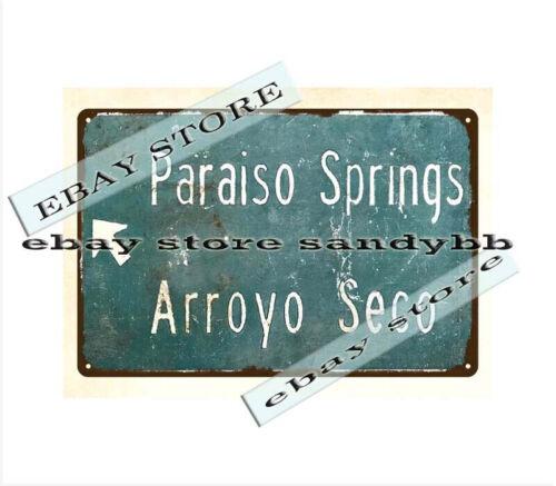 

Paraiso Springs Arroyo Seco road metal tin sign contemporary wall decorAluminum 20x30cm（7.8x11.8inch）