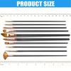 22Pcs Nylon Hair Paint Brush Set Plastic Handle Artist Painting Brushes For Watercolor Acrylic Oil Drawing Art Craft Use