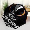 UEFA Champions League Print Automatic Umbrella, 8 Rib Iron Frame, Plastic Handle, Suitable for Outdoor Travel &Daily , Ideal Gift