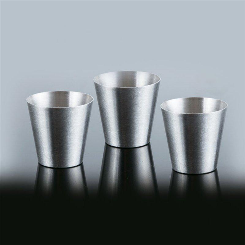 4PCS 70ML 6PCS 30ML Stainless Steel Tea Cups with Covers Wine Beer Cups for Home Camping Pininc BBQ Portable Tea Cups Party