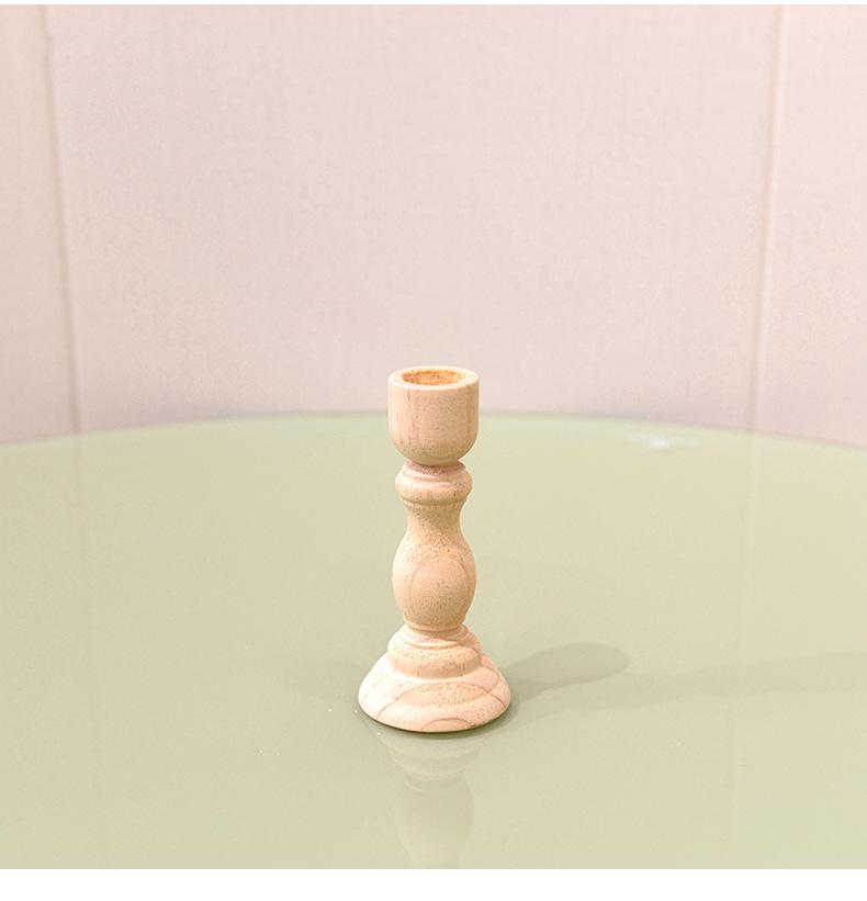 

Деревянные подсвечники Незаконченные классические подсвечники своими руками для покраски или украшения гостиной дома свадьбы праздника