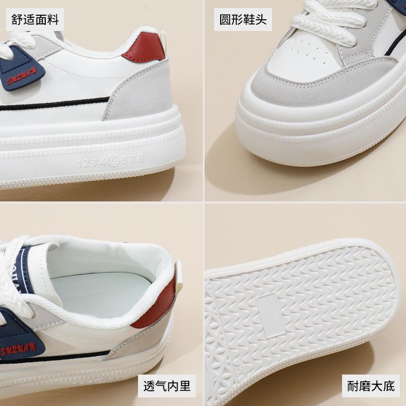 2025 spring little white shoes new Korean version ins female students platform heightening sports board shoes casual street shot K3701