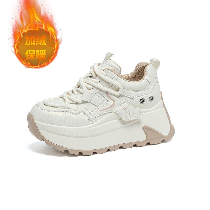 Damen Herbstschuhe lässige Mode vielseitige Schuhe Damenschuhe kleine dicke Sohle Damen