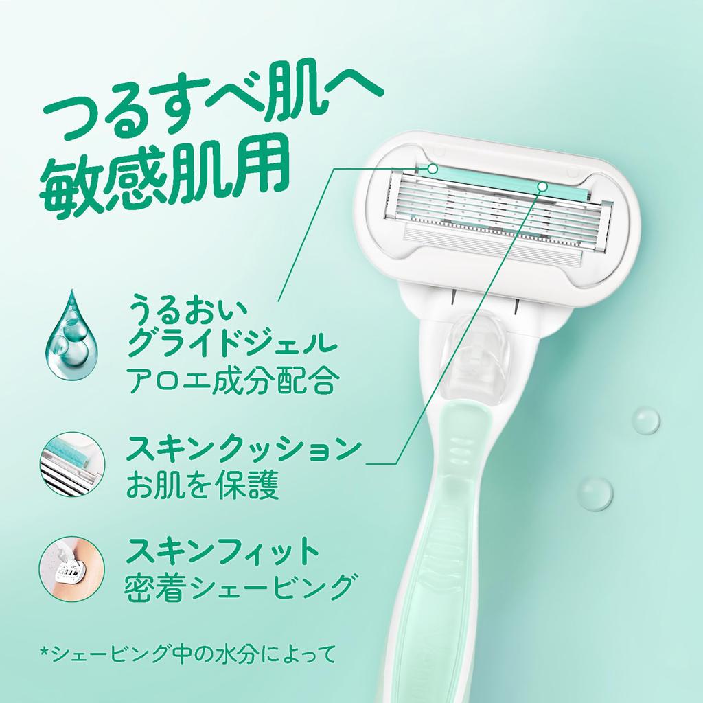 Gillette Venus VENUS Razor for Suitable for Sensitive for Smooth Replacement Blades Embrace Sensitive (Venus) Women, Skin, Skin, (3-pack),