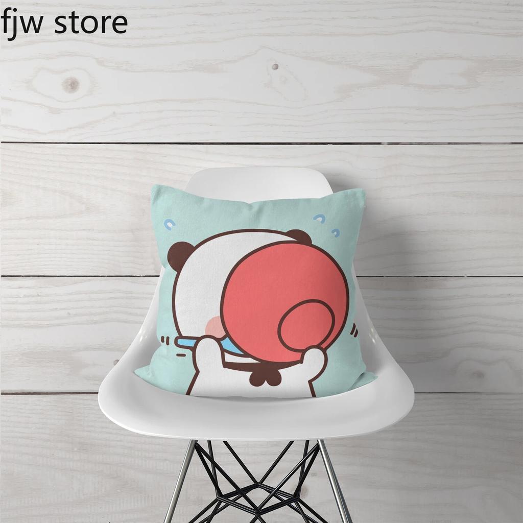 Cute Red Panda Throw Pillow Cover Fashion Anime  Boob   Sofa Chair Bed Cushion  Room Home Decoration