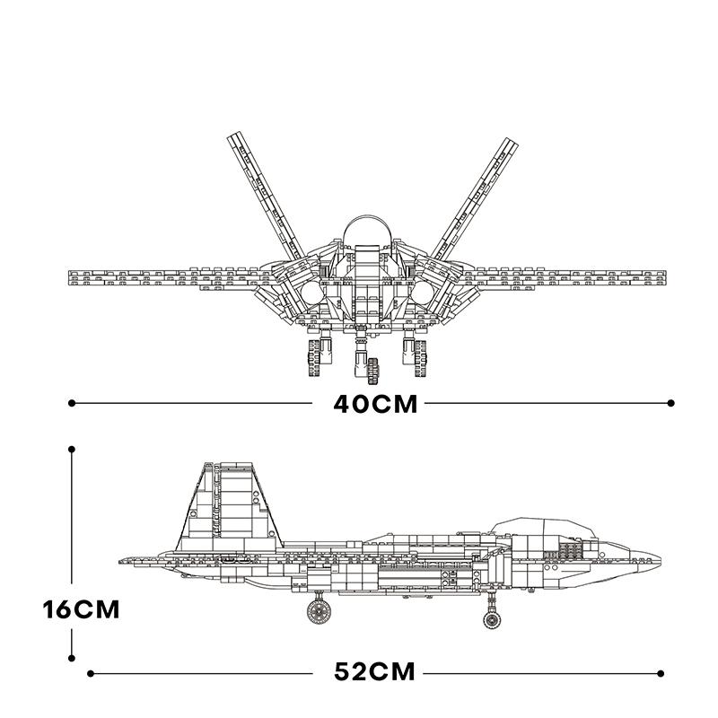High-Quality Aircraft High-Quality Series High-Quality F22 High-Quality Fighter High-Quality Building High-Quality Blocks Construction set