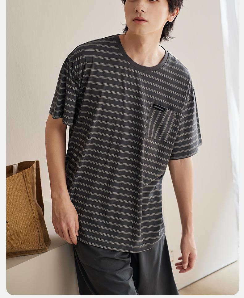 Xuanliang 2026 New Men's Sleepwear Summer Modal Cotton Short Sleeved Shorts Casual Outerwear Set