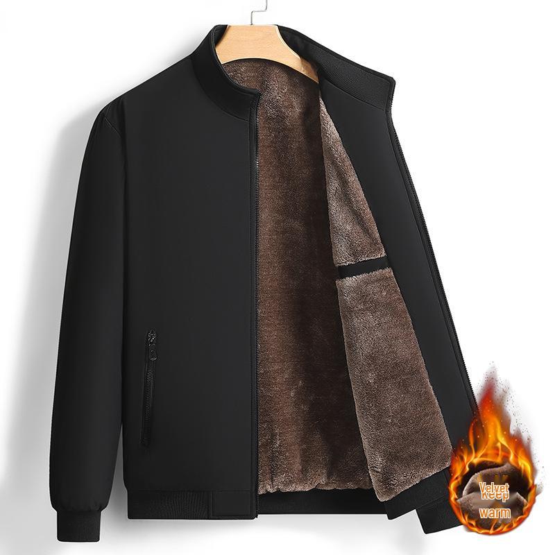 Men's 2025 Spring Stand-Collar Casual Jacket - Loose Warm Versatile Baseball Coat