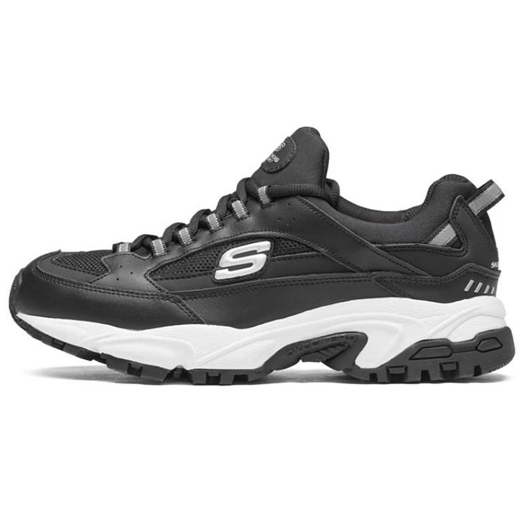 Skechers Stamina Running Shoes Black And White Men s 666028-BLK EU 39.5