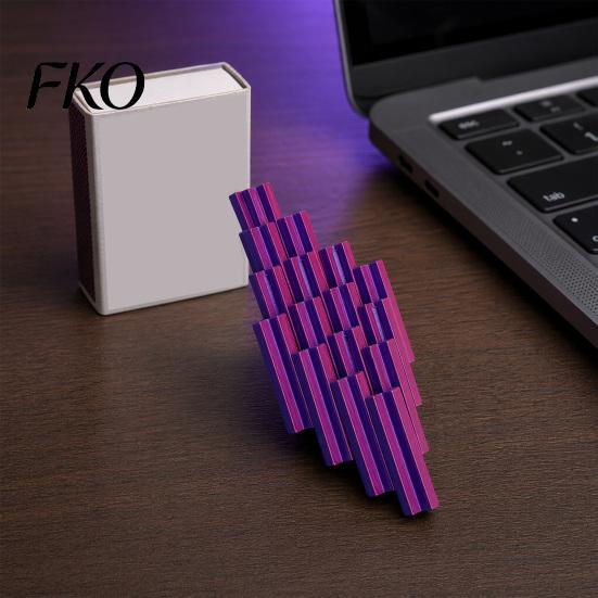 Artistic Office Toy 3D Printed Slime Cube Fidget Toy, Squishy Puzzle Stress Relief for Desk Office, Modeling Sculpture Creative Geometric Desktop