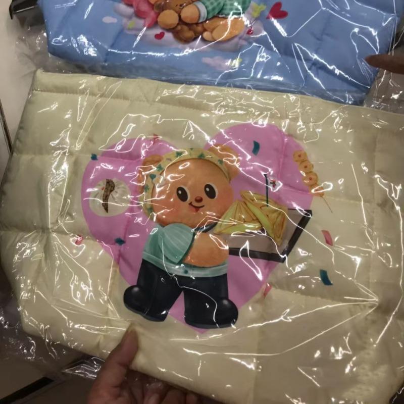 

New Butter Bear Fluffy Bag Large Capacity Tote Bag 1 Bag Cute Shoulder Bag светло-желтого