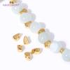 18K Gold Plated Irregular Spacer Beads Separators Brass Metal Loose Beads For Jewelry Making Supplies DIY Bracelets Accessories