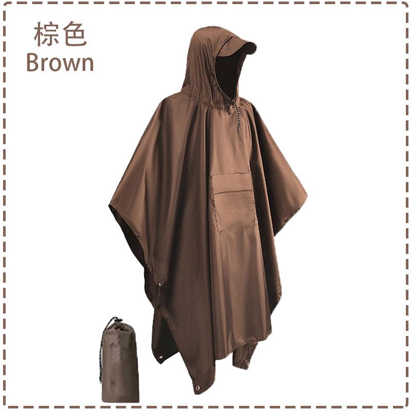 Cloak Raincoat Canopy Outdoor 3-in-1 Multifunctional Poncho Mountaineering Tourism Camping Waterproof Raincoat