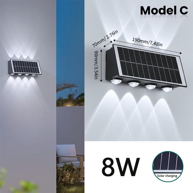 Solar LED Wall Lights Outdoor Solar Lamp  Solar Powered Sunlight Street Light Garden Courtyard Waterproof Wall Light