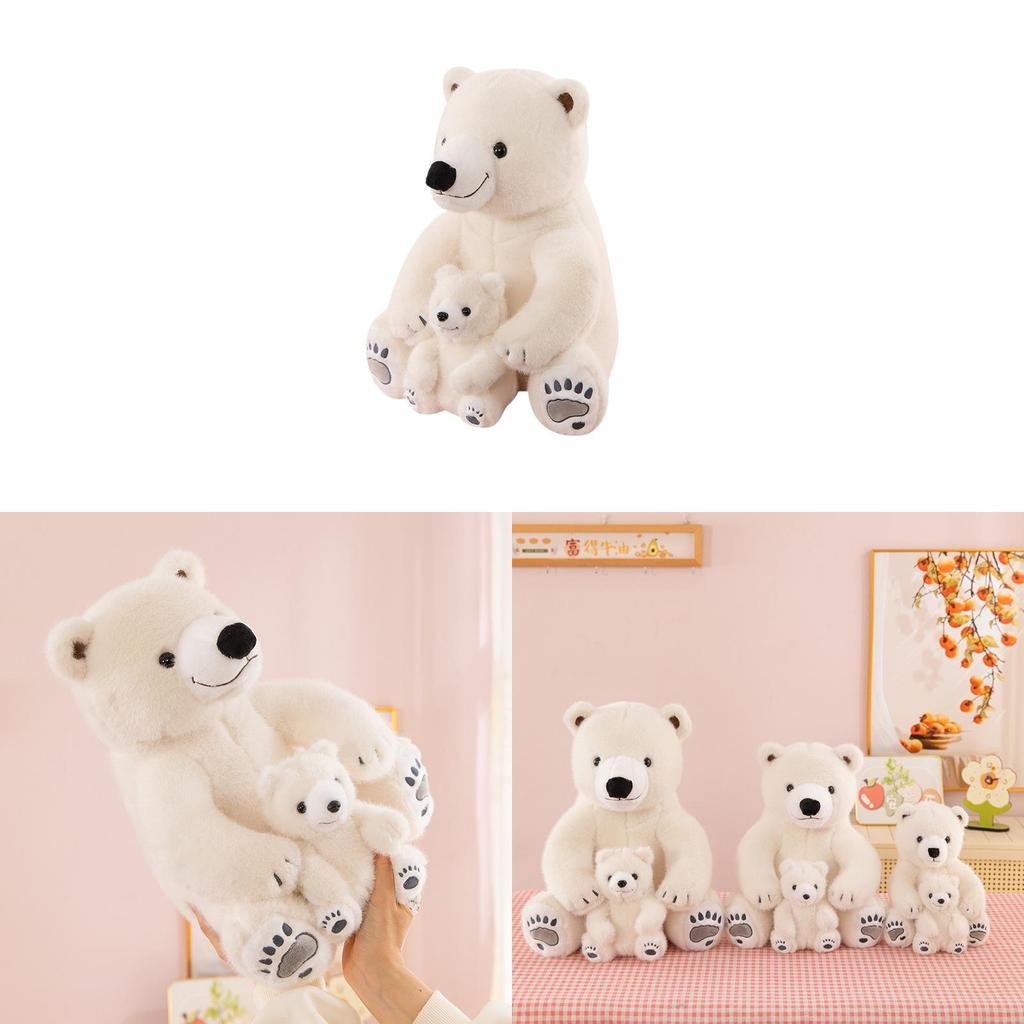 Polar Bear Plush Toy With Soft Pp Cotton Filling For Kids And Gift Giving